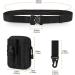 Bestkee Men's Tactical Belt | 1.5 Heavy Duty Military Buckle Belt with Molle Pouch and Hooks - Black - Buy Online on GoSupps.com