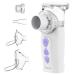 FEELLIFE inhalation device for children & adults - quiet inhalator - portable easy & effective for respiratory diseases - adjustable spray 2 atomizer membranes included (violet)