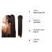 Buy Dark Brown 70cm Clip-in Ponytail Extensions | Natural Hair Wrap Around Hairpiece - Perfect for Braid & Magic Style - Buy Online on GoSupps.com