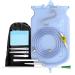 Enema Bucket Kit Colon Cleansing Silicone Enema Bag for Women Men 6Pcs Enema Nozzle Tips Colon Tube Hose Replacement, Clear Enema Kit Coffee Sealable Hot Water Bottle Shower Adult Kids Constipation