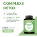 Detox Complex - Liver Healthy Skin and Digestive Health - Milk Thistle Artichoke Burdock Dandelion Black Radish - 7 Natural Active Ingredients - 90 Capsules 3 Months - Vegan - Made in France - Buy Online on GoSupps.com