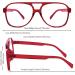 Feizedy Retro 70s 80s Blue Light Filter Glasses for Women & Men - B2888 Red Frame 60mm | Blue Light Blocking PC Gaming Glasses - Buy Online on GoSupps.com