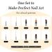 Aeocidy Nail Art Brushes Set - 5pcs Double-End French Tip Liner & Design Brushes - Buy Online on GoSupps.com