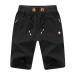 JustSun Shorts Men's Shorts Sports Pants Men's Jogging Pants With Zipper and Elastic Waist Black M