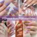White Pearl Aurora Metallic Nail Powder - Iridescent Holographic Chrome Pigment for Glitter Manicure - 7 Colors Selection - Buy Online on GoSupps.com