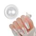 BISHENGYF Pearl Chrome Nail Powder Super Gloss Shell Nails Art Powder White Aurora Moonlight Powder with Magic Mirror Effect for Nail Art Design Decoration