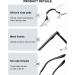 Abetos Semicircular Reading Glasses for Men & Women - Flexible Spring Hinge Half-Moon Metal Frame - Comfortable 2.5x Visual Aid for Computer & Leisure - Buy Online on GoSupps.com