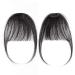 Clip-in Bangs | 100% Remy Real Hair Fringe Extension | Natural Glatt Black | International Shipping - Buy Online on GoSupps.com