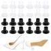 12 Pairs High Heel Protectors 3 Sizes Heel Stoppers Heel Repair Caps Covers for Women 3 Sizes Shoe Heel Protectors Perfect for Wedding Grass Gravel Wetlands Outdoor Events (S/M/L/Transparent/Black