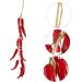 Zerodeko 3pcs String Faux Paprika Vegetables Artificial Chili Ornament Hanging Accessory Black Pepper Desktop Dark Redx3pcs 47X11X7CMx3pcs - Buy Online on GoSupps.com
