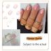 Purple French Tips Press-On Nails with White Floral Design - 24Pcs | Short Square Acrylic False Nails for Women and Girls - Buy Online on GoSupps.com