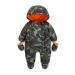 Baby Winter Snowsuit Warm Fleece for Girls Boys Baby Suits 3-24M with Gloves and Footies Baby Winter Suit Thick Jumpsuit Hooded Outwear J 6-9 Months