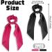 WLLHYF 2 Pieces Satin Hair Scarf Scruncheis for Women Solid Silky Knotted Bow Hair Ties Elastic Ties Bands Hair Ribbon Scrunchy Red Black Ponytail Holder Accessories for Women Girls Teens - Buy Online on GoSupps.com