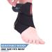 Dualeco Adjustable Ankle Support Brace for Women/Men/Kids - Sprained Ankle Relief & Achilles Tendonitis Support - Black - Buy Online on GoSupps.com
