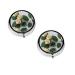 White Rose Printed Mini Round Pill Box Pill Box 3 Compartment Medicine Pill Case Pill Organizer Travel Pillbox Portable Pill Box for Pocket Home Office Use