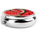 Red Watermelon Round Pill Box | 3 Compartment Portable Organizer for Travel Vitamins & Medications - Buy Online on GoSupps.com
