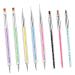 Beaupretty Portable Nail Tools Sets Nail Pen Wear- resistant nail art liner brush 2- way dotting nail painting nail building gel Wear-resistant Dotting double head Nail supplies abs