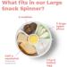 GoBe Kids Large Snack Spinner Bundle - Taro Purple | Reusable 4 Compartment Snack Container with Hand Strap, Sticker Sheet | BPA-Free, Dishwasher Safe, No Spill Leakproof - Buy Online on GoSupps.com