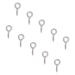 UNICRAFTALE 300pcs 8x4mm Stainless Steel Screw Eye Pin Peg Bails Small Screw Eye Pins Clasps Hooks 1mm Pin Eye Screws Connectors for Half Drilled Beads Jewelry Earring Making, Hole 2mm 8mm