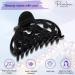 Parcelona French Jardin Black Medium Celluloid Jaw Hair Claw Clip - Buy Online on GoSupps.com