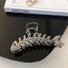 Gunmetal Fishbone Metal Hair Claw Clip - Elegant, Strong Hold for Thick/Thin Hair - Stylish Accessory for Women - Large Size - Buy Online on GoSupps.com