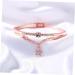 Minkissy Women's Star Bracelet - Rose Gold Cuff with Crystals | Elegant Strass Design 19.5cm - Buy Online on GoSupps.com