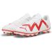 PUMA Men's Future Play FG/AG Football Shoe - EU 43 White & Fire Orchid | International Shipping Available - Buy Online on GoSupps.com