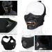 AOUTACC Evil Demon Kabuki Samurai Half Face Mask for Airsoft, Masquerade, Halloween, Party - Black - Buy Online on GoSupps.com