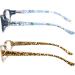 2 Pack Cat Eye Blue Light Blocking Reading Glasses for Women - 3.5x Magnification - Anti Glare UV Computer Eyeglasses - Blue & Brown - Buy Online on GoSupps.com