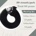 LAAVOO Microring Extensions - Real Hair Black Micro Loop Extensions 50g | Smooth #1 45 cm Invisible Microring - Buy Online on GoSupps.com