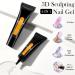  JIEBWCHA 3D Sculpting Nail Gel 3D Beauty Products 15ml Nail Design Glue with Sculpting Rhinestones | Chrome Powder Self-Adhesive Rhinestones for Salon Home Party Wedding - Buy Online on GoSupps.com