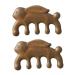 CLISPEED 2pcs massage comb made of green sandalwood wooden comb facial massager scalp comb