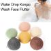 Filfeel Konjac Sponge Set - 6 Natural Facial & Body Sponges - Water Drop & Round Shapes - Eco-Friendly Skin Care - Buy Online on GoSupps.com