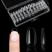Short nail tips 120 pieces soft gel nail tips clear gel nail extensions acrylic nails for sticking on the nails for women 12 sizes 288 pieces of gel nail extension form