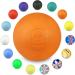 Captain Lax Massageball Original - 6cm Hard Rubber Lacrosse Ball for Trigger Point & Fascia Massage | CrossFit Red-White-Yellow - Buy Online on GoSupps.com