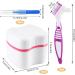 Premium Denture Case Set - 2-Piece Dental Prosthesis Storage & Cleaning Brush for False Teeth & Braces - Buy Online on GoSupps.com