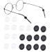Opugit anti-slip glasses ear hooks silicone round 10 pair comfort silicone anti-slip holder for glasses for sports glasses Temple black/white