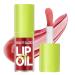 LOPHE Plumping Lip Oil Makeup Lip Gloss Crystal Jelly Lip Care Oil Long Moisturizing Lip Gloss Tinted Lip Oil Non-Sticky FInish High-Shine 12 Hours Hydrating Dark Liquid Lipsticks(Red)
