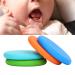 4PC Infant Tooth Toys - Soothing Silicone Chewing Rings for Gums | Sensory Caustle Bright Colors - Baby Teething Relief - Buy Online on GoSupps.com