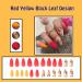 Andging Flower Almond Press on Nails - 24Pcs Stiletto & Colorful Fruit Design | Cute Gel False Nails for Women - Wedding Birthday Full Cover Stick on Nails - Buy Online on GoSupps.com