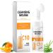 Facial Cleanser C10 Vitamin Face Wash for Gently Cleaning Pores Exfoliate Hyaluronic Acid Brightening Foaming Face Wash Daily Makeup Cleansing Mousse Deep Cleaning Rich Foam & Soft Brush Head