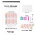 Hzacye 24 Pcs Short Press on Nails - Colorful French Design with Glossy Finish | Fake Nails for Women and Girls - Buy Online on GoSupps.com