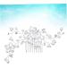 MAGICLULU 1pc Bridal Hair Combs Floral Hair Clip Crystal Hair Comb Bridal Headpieces for Wedding Floral Hair Comb Metal Wedding Hair Comb Tiara European and American Twist Beads Bride White - Buy Online on GoSupps.com