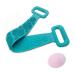Merkts Back Scrubber Silicone Double-Sided Shower Scrub Belt with Facial Cleansing Brush 60 * 11cm