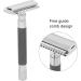 Double Edge Safety Razor for Men - Manual Button Cutting Head Washable Beard Care (Black) | Best Daily Shaving Tool - Buy Online on GoSupps.com