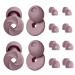 Noise-Reducing Silicone Ear Plugs for Sleep Block up to 33dB 4 Ear Tip Sizes Comfortable All-Night Use (Mauve One Size) Mauve One Size