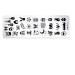 Set Image Stencils Flowers Geometry Cartoon Pattern Image Stencil Sponge Pen Stencil Nail Stamping Plates (Style12)