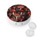 Contact Lens Case Red Mushrooms Portable Travel Contact Lens Box Contact Lens Storage Box White