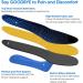Plantar Fasciitis Arch Support Insoles for Men & Women | Full Length Orthotic Inserts for Flat Feet & Foot Pain Relief | Blue/Black (Size L: Men's 11-13.5 / Women's 13-15.5 - Buy Online on GoSupps.com