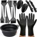 8-part hair color and bowl set borogo color bowl brush tool mixing bowl set tinting comb for coloring hair dye applicator Number of Pieces: 8